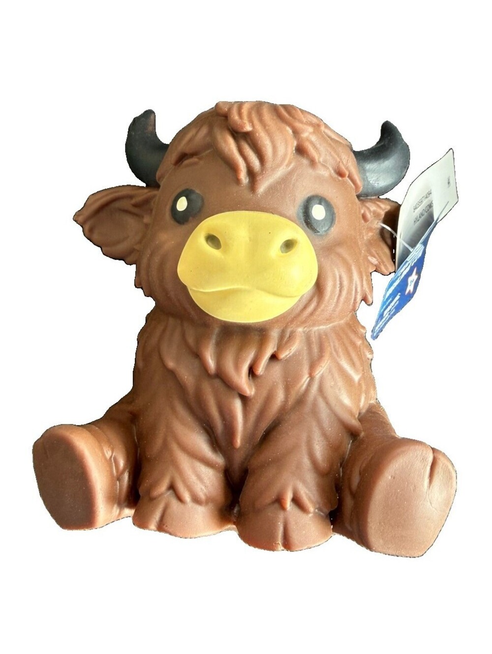ToyMENDOUS Highland Cow Squishy Toy Animal Sensory Viral Toy dark Brown